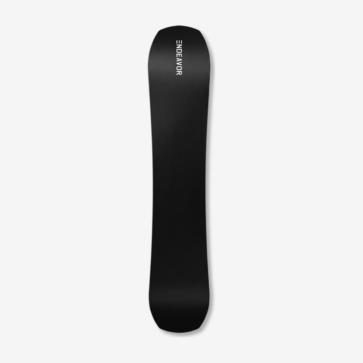 Endeavor Free Ranger Pro snowboard, base: black base with a white ENDEAVOR wordmark at the nose