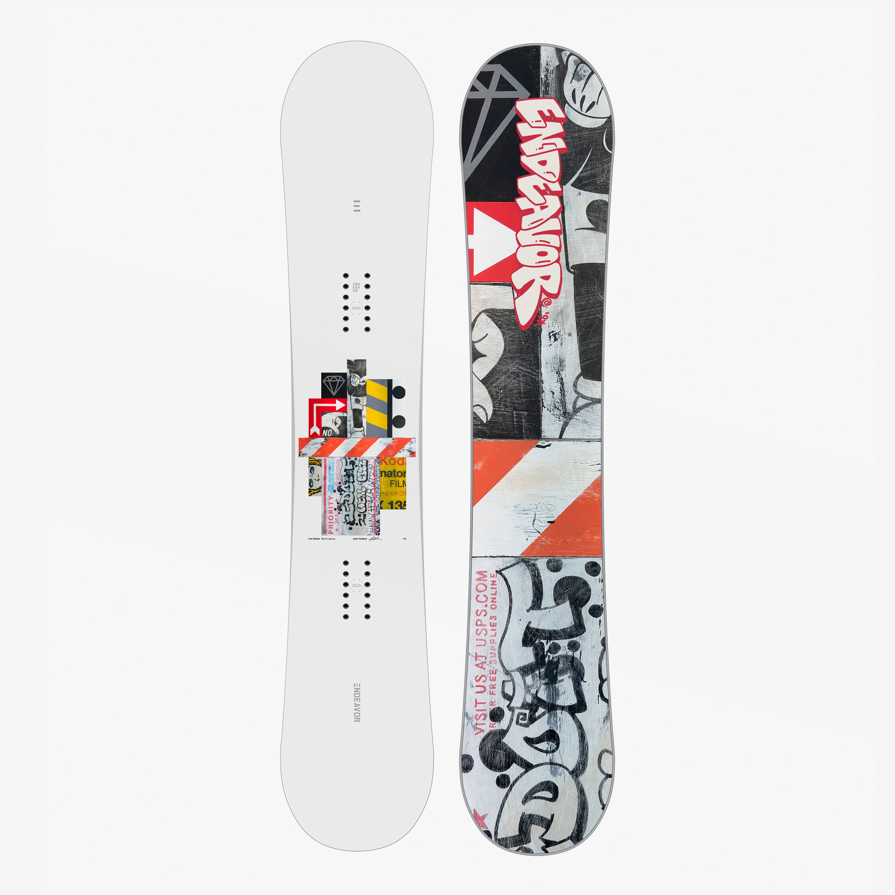Endeavor Live Snowboard - Traditional Camber | Direction Twin with bold street-art inspired graphics and flat-kicked nose for all-mountain performance.