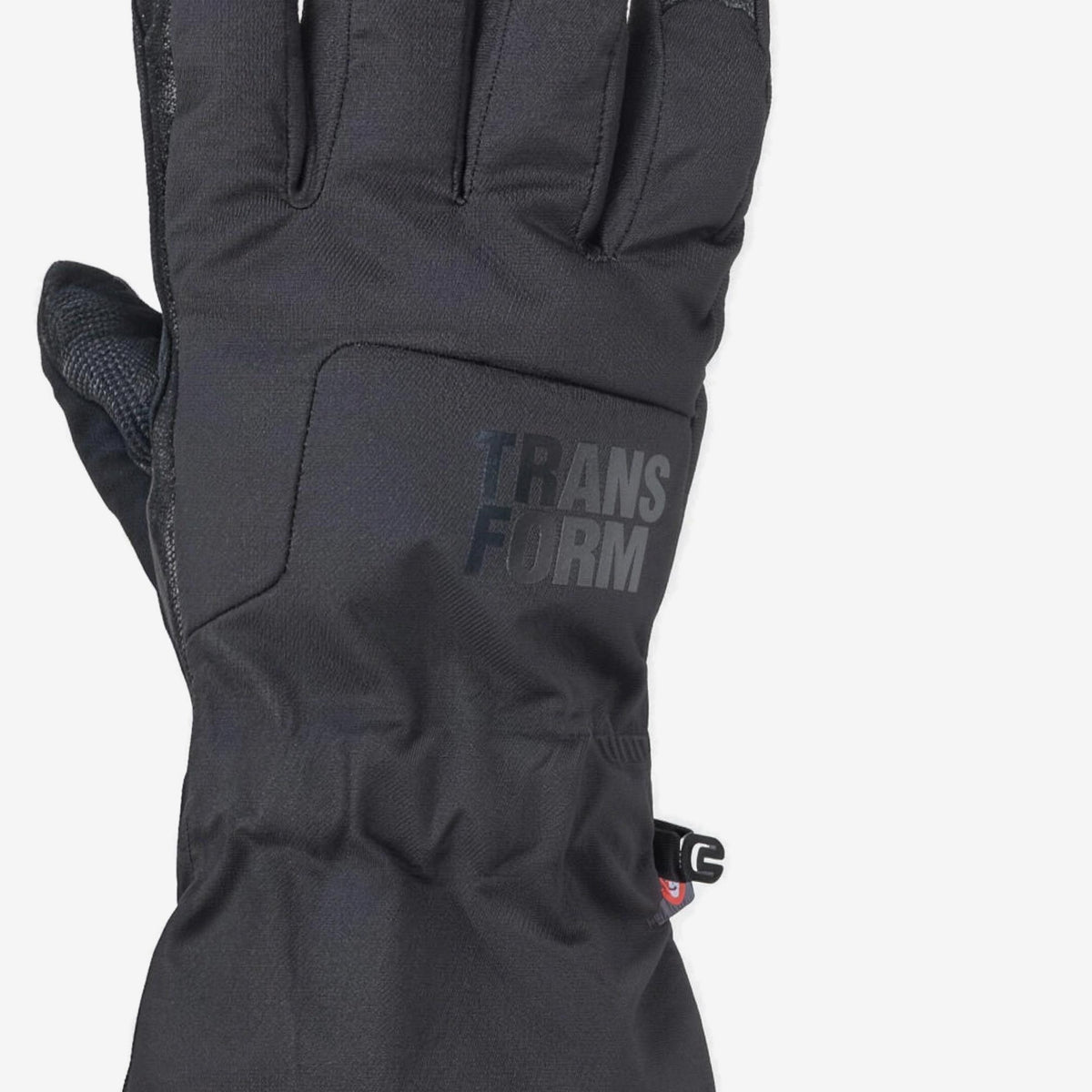 Transform Carving Glove – Black – back panel and print