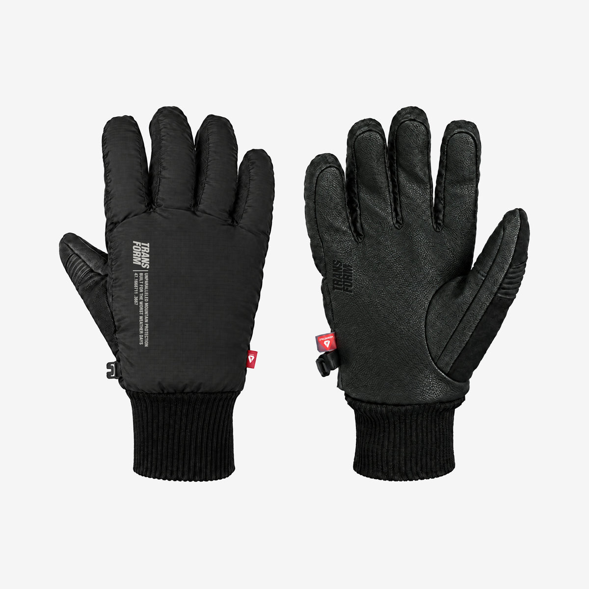 Transform KO Glove – Black – right hand, back and palm