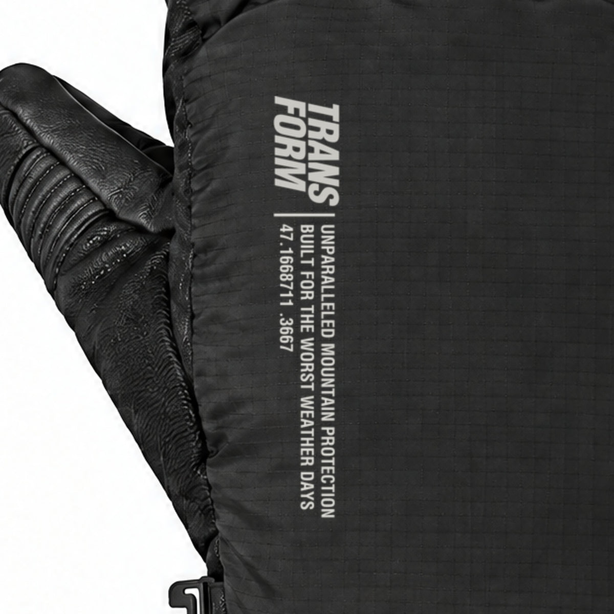Transform KO Glove – Black – back print detail