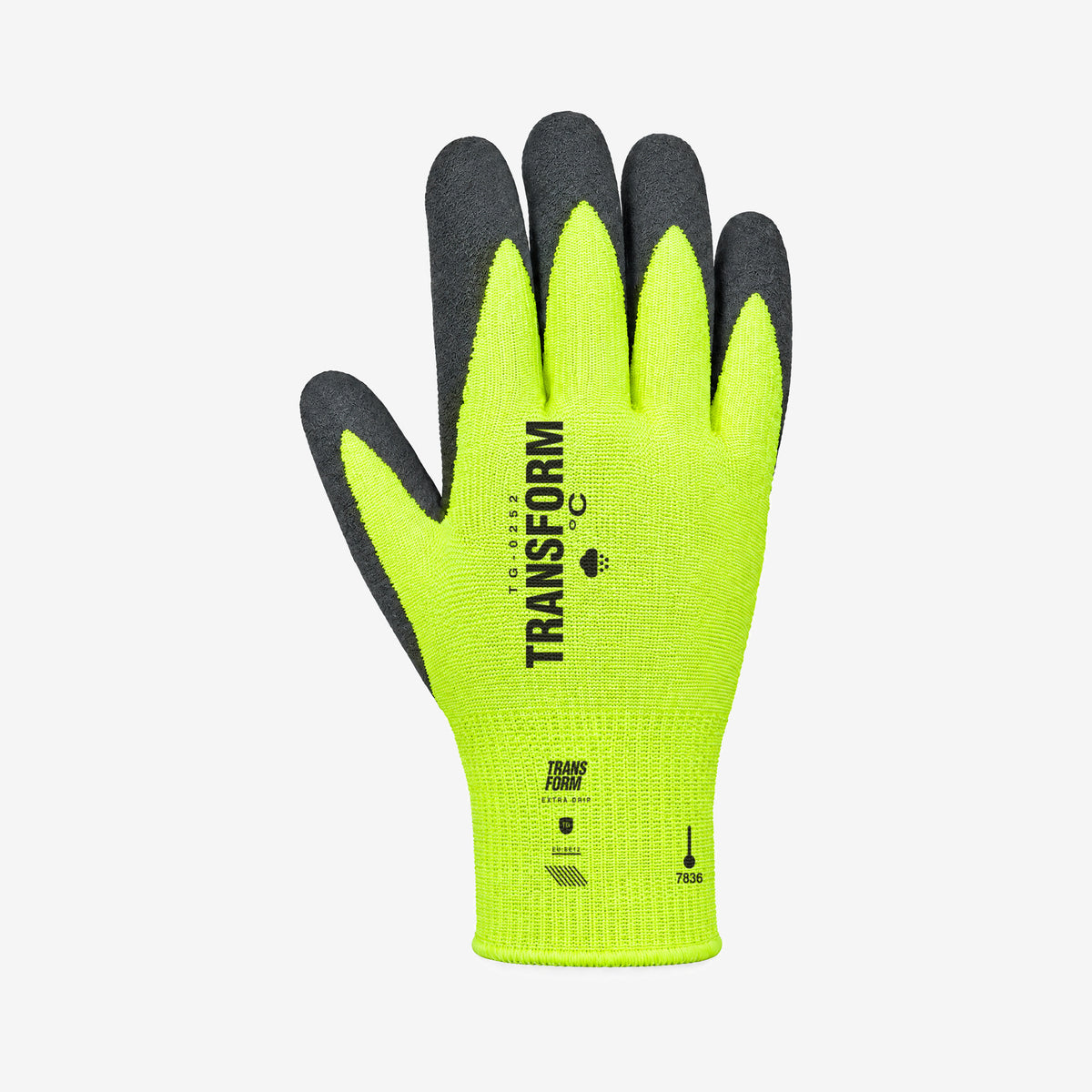 Transform Workwear Glove – Neon Green – back