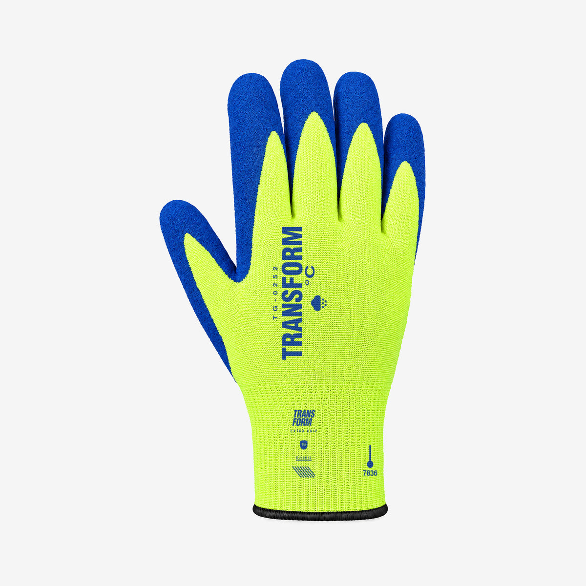 Transform Workwear Glove – Tennis / Blue – back