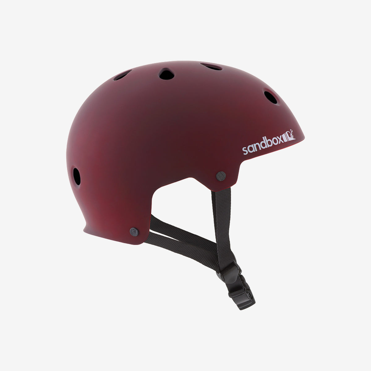 Sandbox Legend Street helmet in Burgundy, side profile