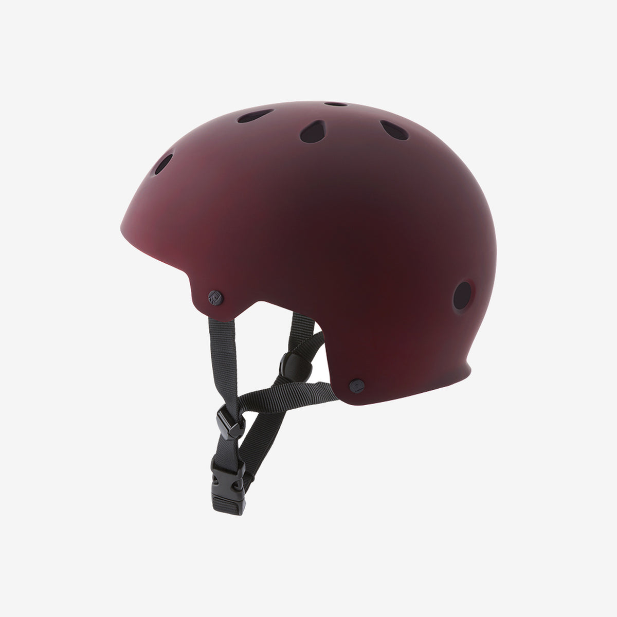 Sandbox Legend Street helmet in Burgundy, rear three-quarter view