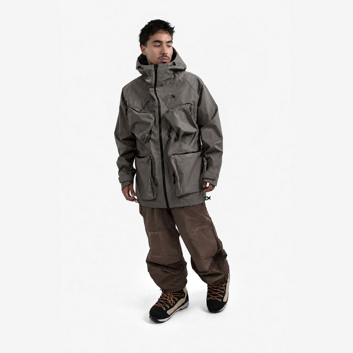 Endeavor 2L Ranger Pant in Chocolate, on model, another angle