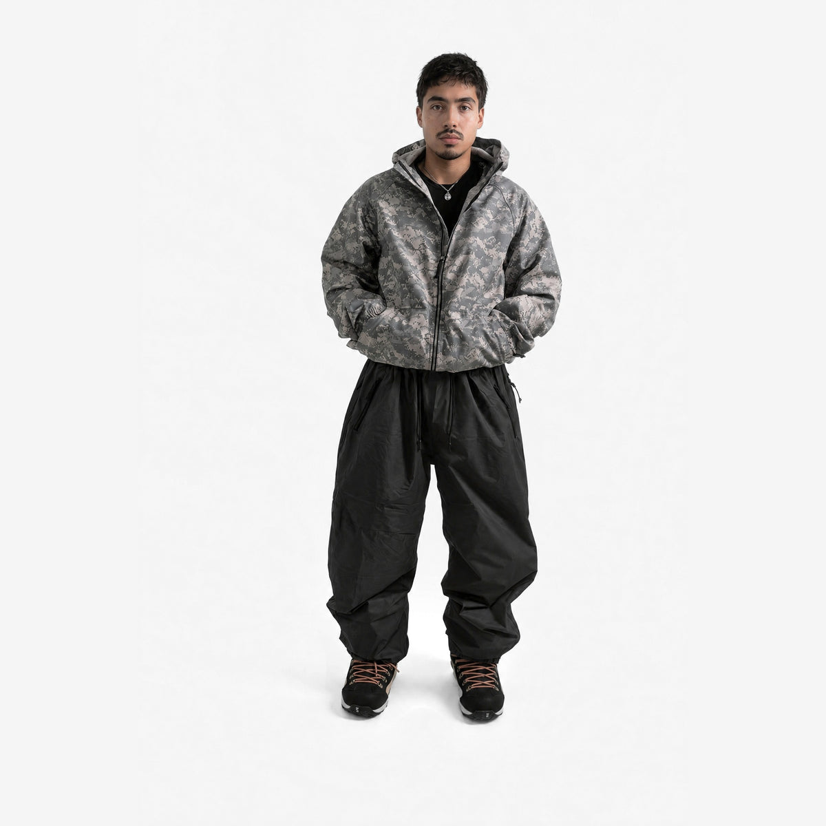 Endeavor 3L Scout Park Pant in Black, on model