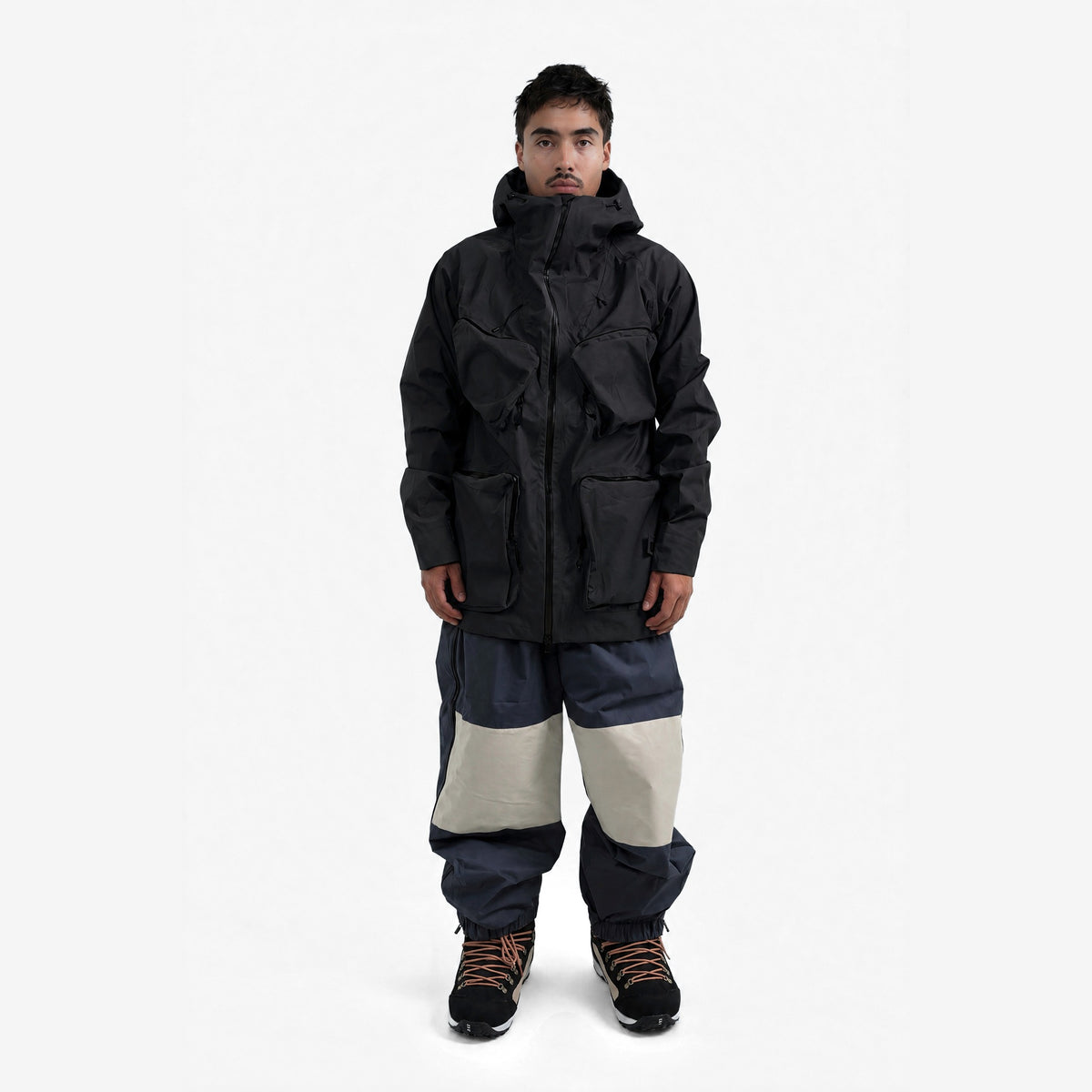 Endeavor 3L Bellow Jacket in Black, on model