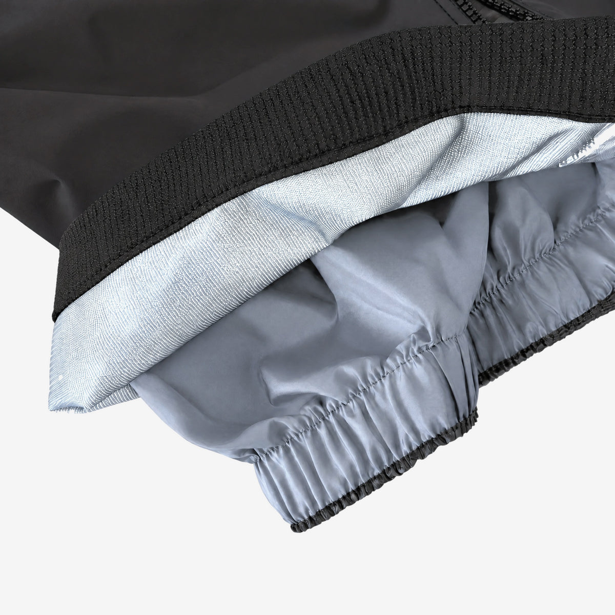 Endeavor 3L Shelter Bib Pant Black, gaiter detail