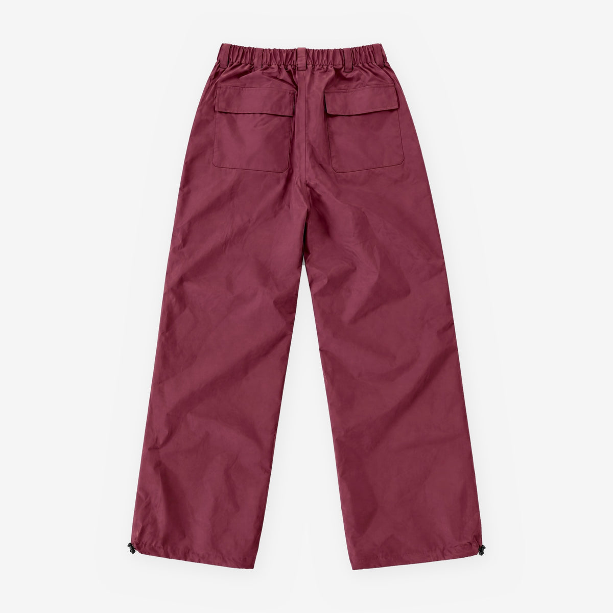 Endeavor 3L Scout Park Pant Burgundy, back flat lay