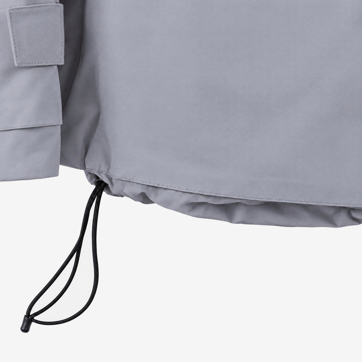 Endeavor 2L Patrol Jacket Graphite, hem drawcord detail