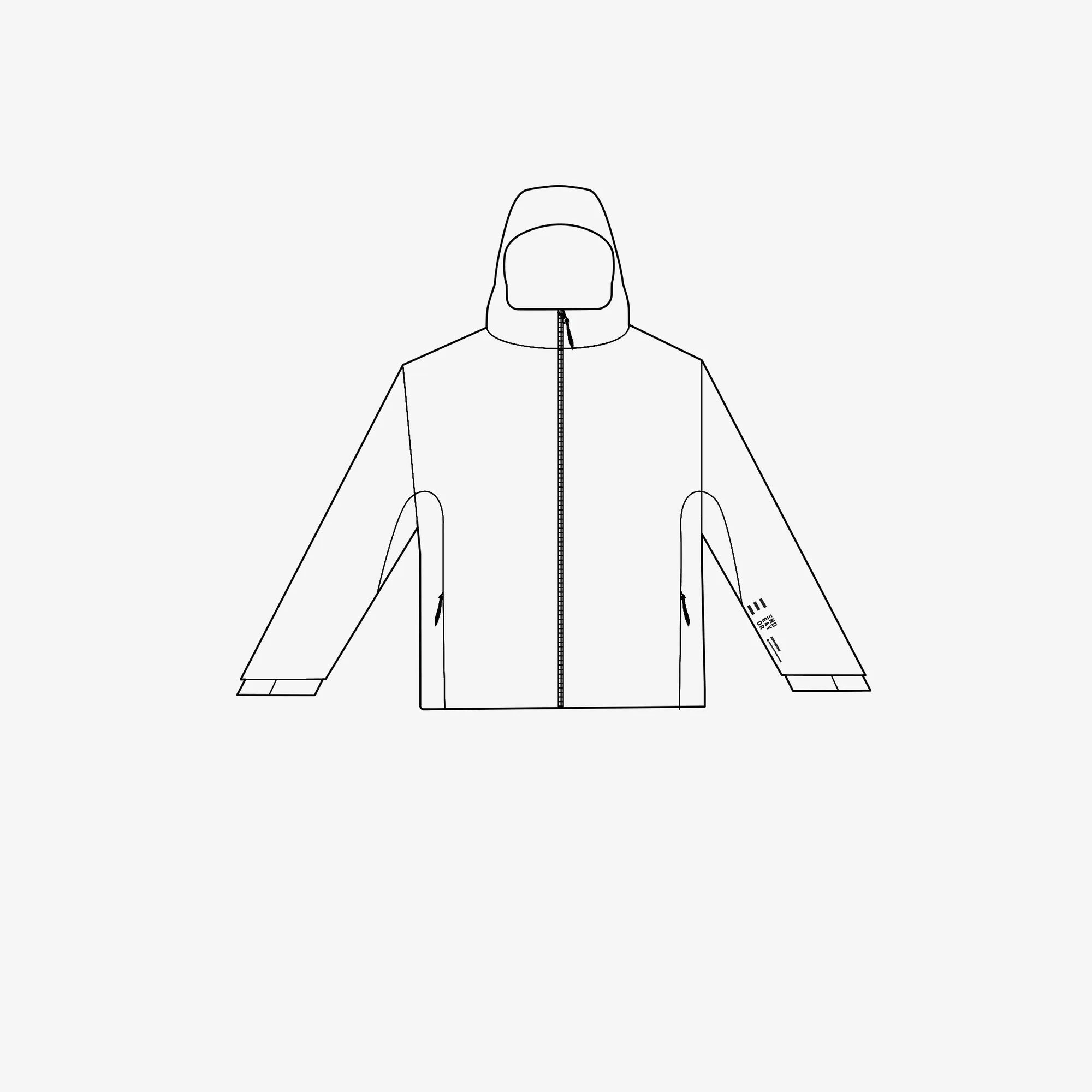 Aeroshield Insulated Jacket technical drawing