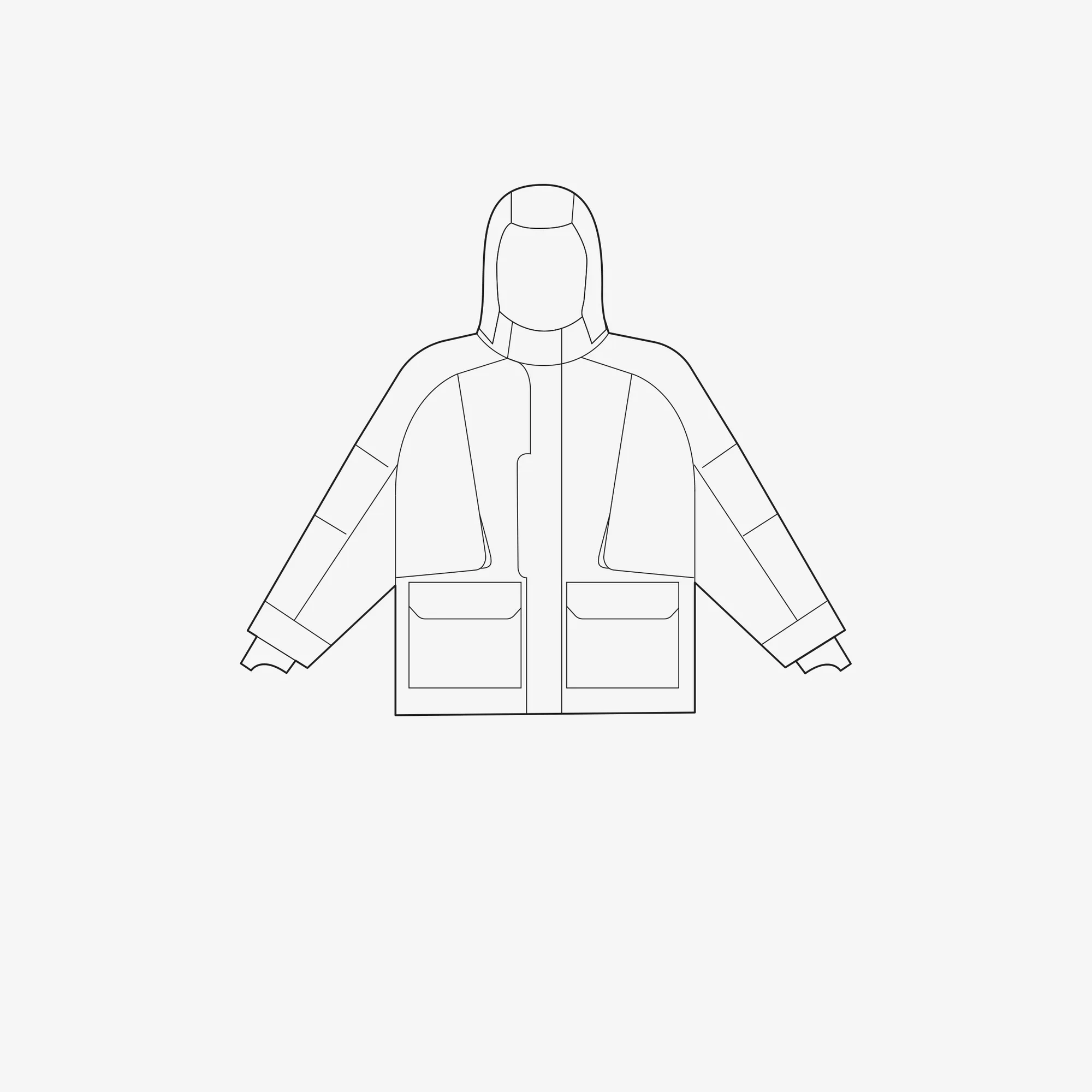 2L Patrol Insulated Jacket technical drawing