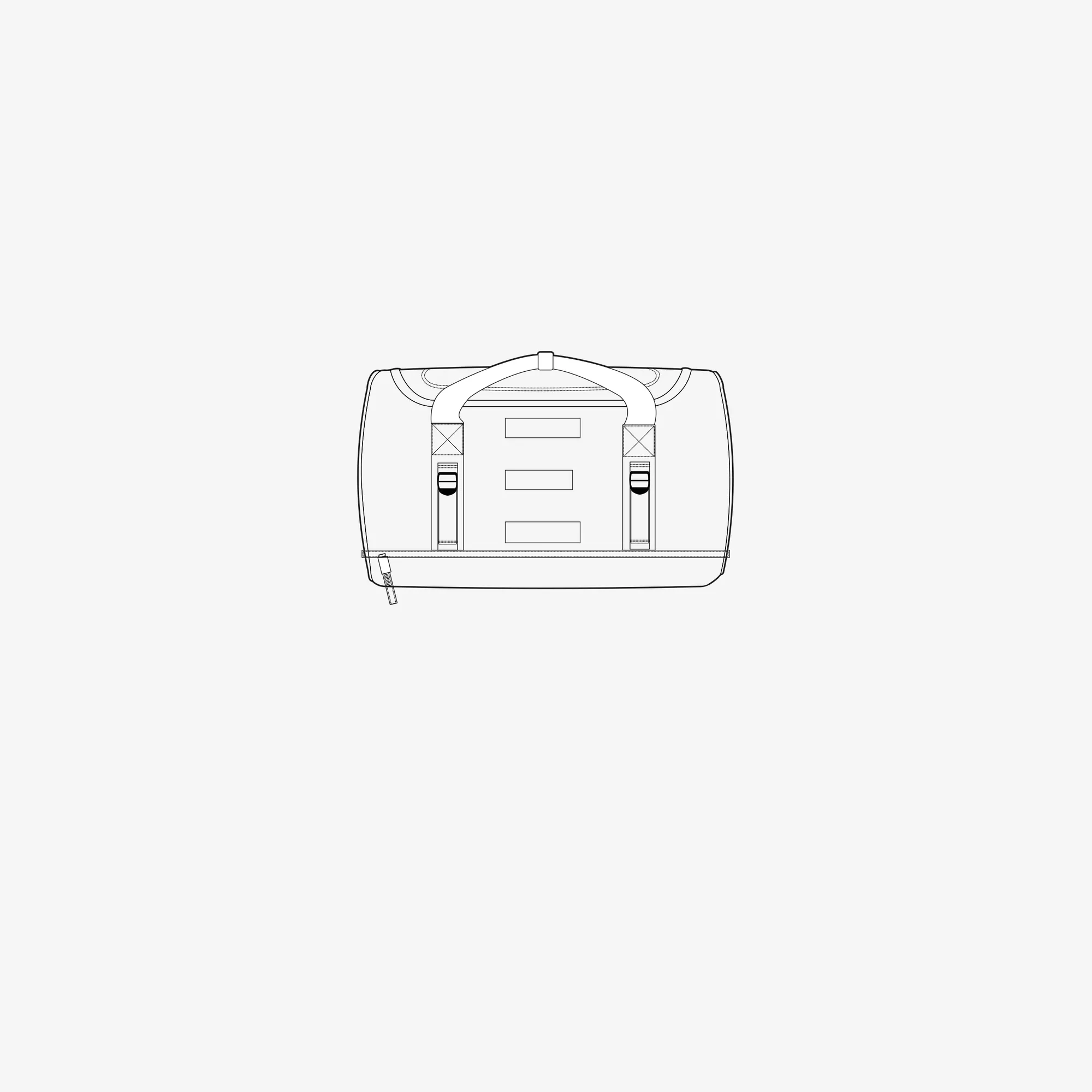 Patrol Duffel tech drawing with numbered features