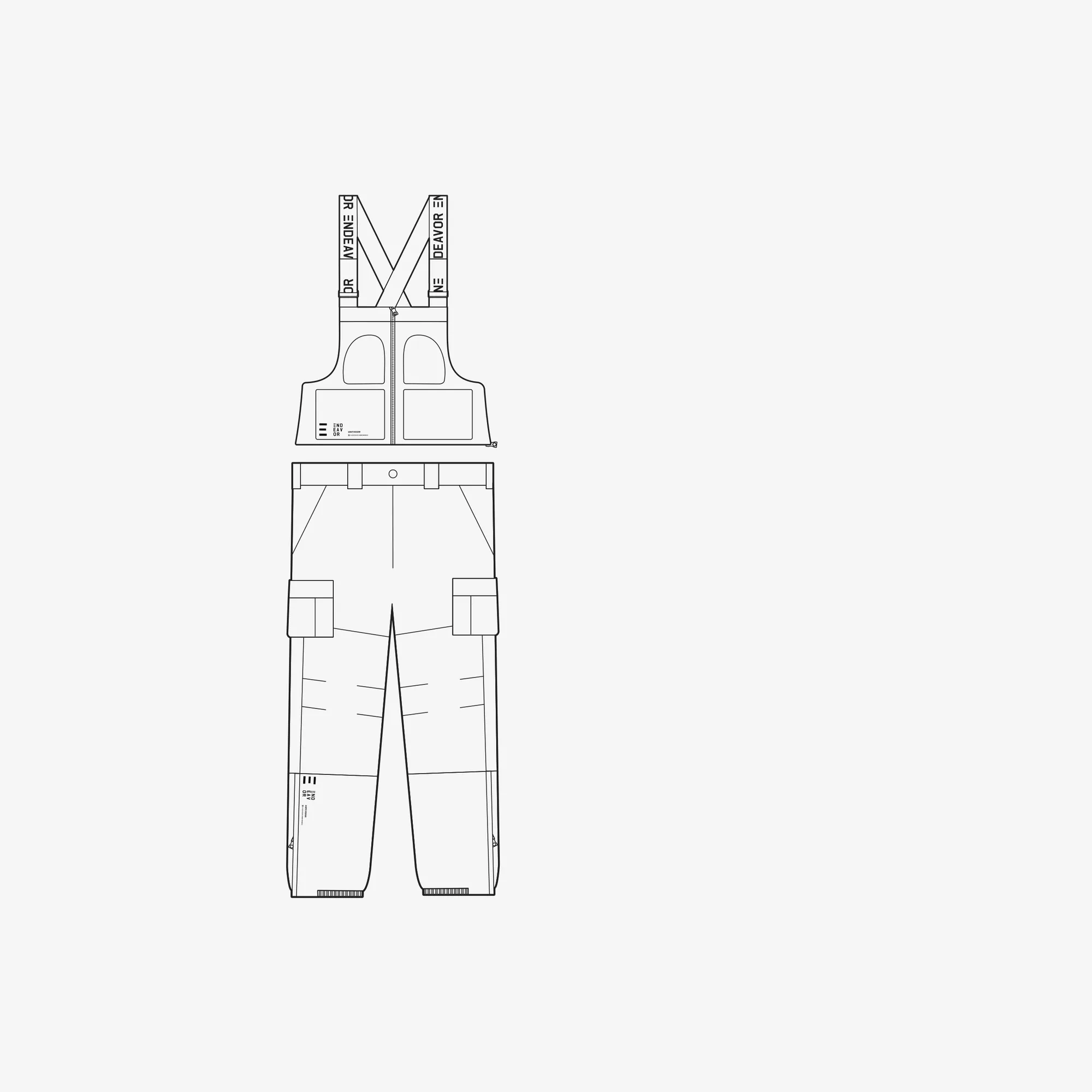 3L Scout Removable Bib Pant technical drawing