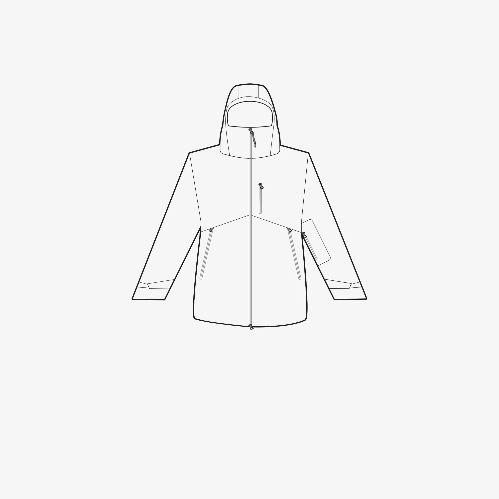 3L Shelter Jacket technical drawing