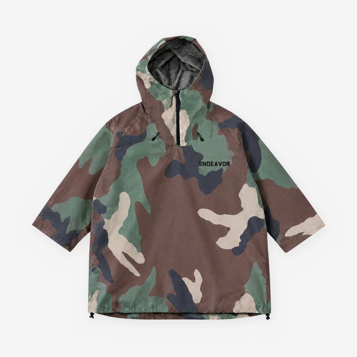 3L Scout Poncho Jacket Woodland Camo, front